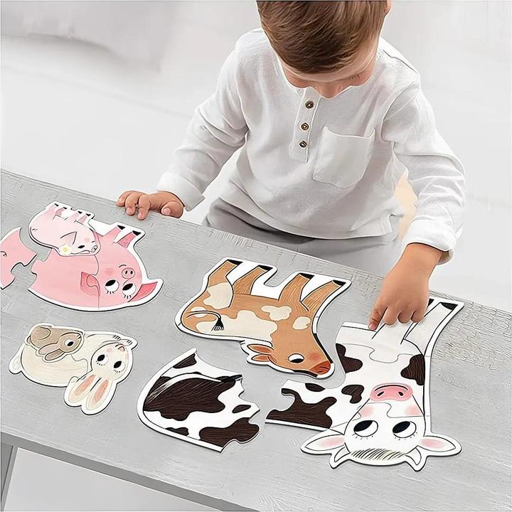 Actual product image Goula Puzzle animal mothers with babies (14 pieces)