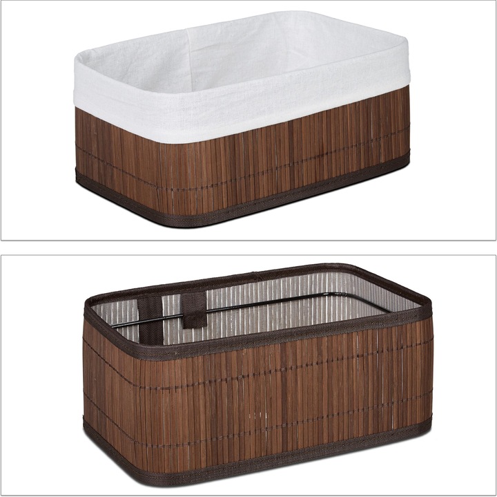 Produktbild Relaxdays Aufbewahrungskorb (3 x, 30 x 20 x 12.5 cm)