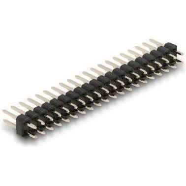 Thumbnail - Delock Stiftleiste 20 Pin, Rastermass 2,54 mm, 2-reihig, gerade, 5 Stück, Elektronikkabel + Stecker, Schwarz