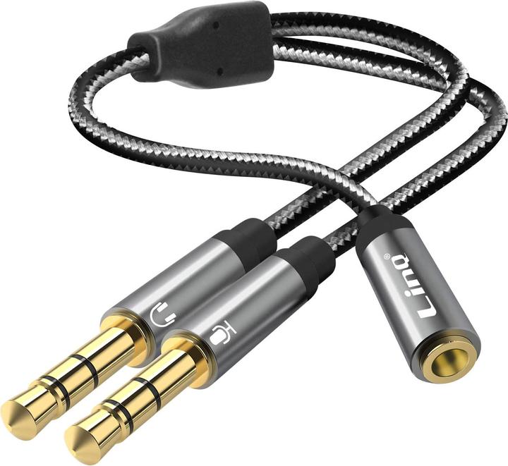 LinQ 3.5mm Klinkenanschluss weiblich auf 2x 3.5mm Klinkenstecker männlich (3.5mm Klinke, 3.5mm Klinke)