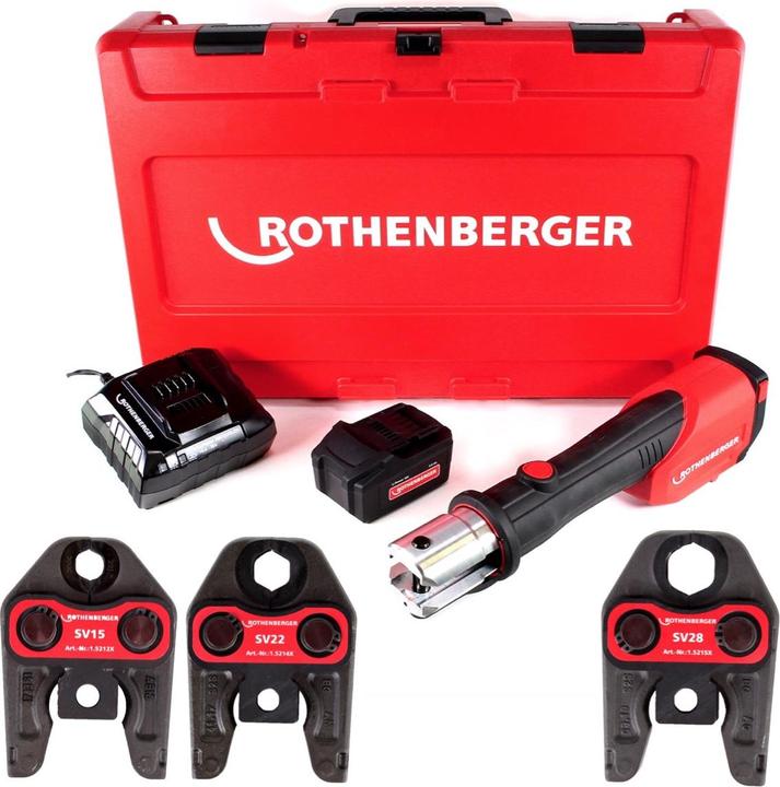 Immagine prodotto Rothenberger ROMAX 4000 Set di ganasce per presse SV15-22-28 mm, 1x 4 Ah