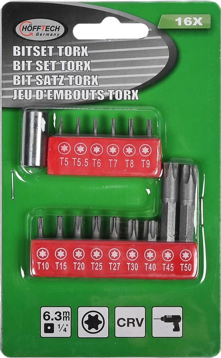 Actual product image Benson Bit set torx 16 pieces ch