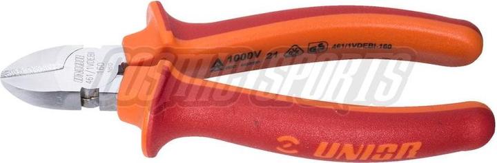 Unior 461/1VDEBI Diagonal cutting nippers, 18mm, red