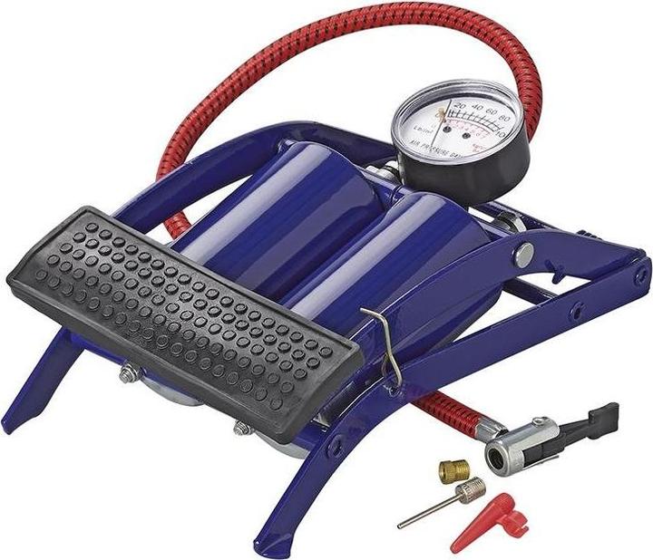 Produktbild ProPlus Fusspumpe Doppelzylinder mit Manometer