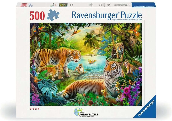 Produktbild Ravensburger - Tiger Family In The Oasis - 500p (12001384) (500 Teile)