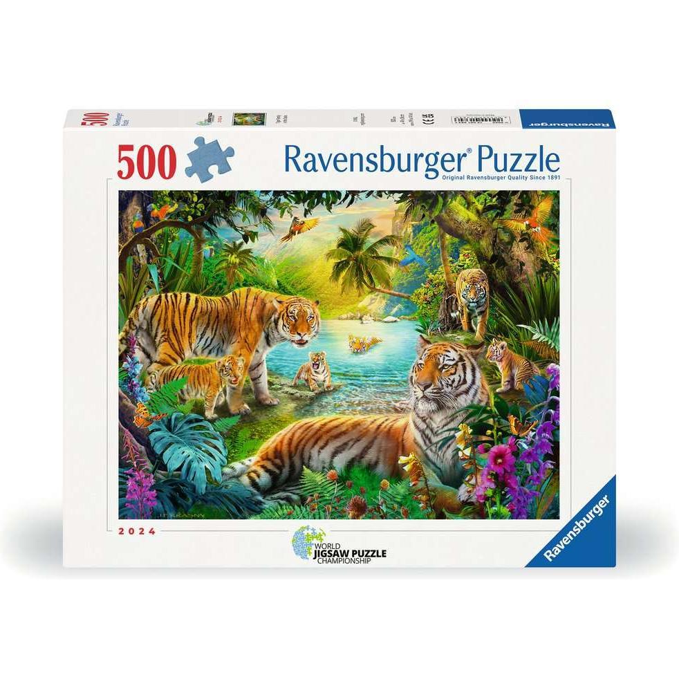 Ravensburger - Tiger Family In The Oasis - 500p (12001384) (500 Teile)