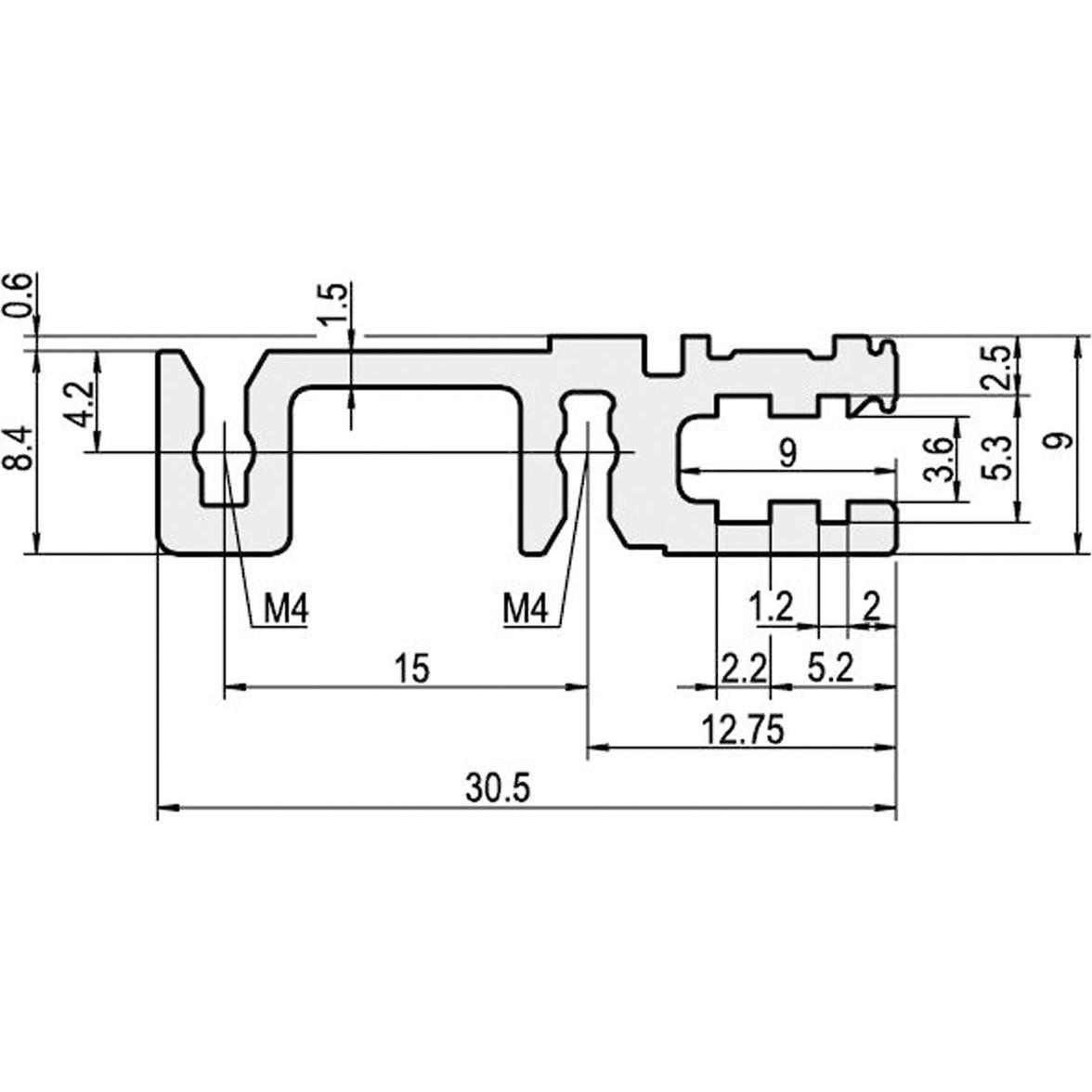 Thumbnail - Schroff 34560784 Modulschiene eloxiert Kont.leitf., Serverschrank Zubehör