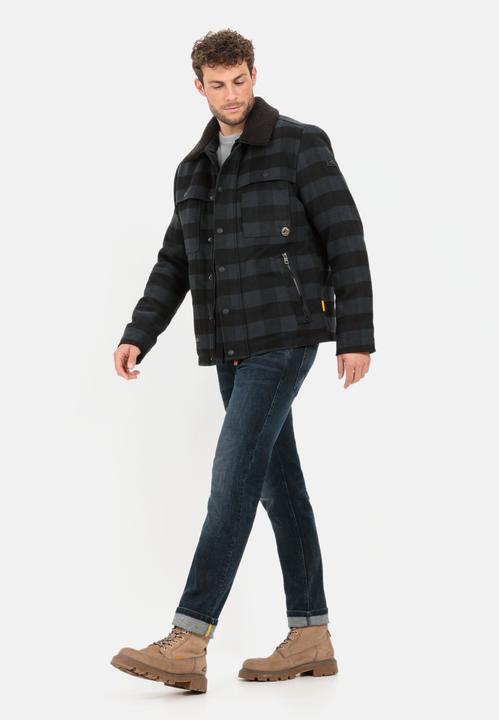 Image du produit Camel Active Veste de transition à carreaux avec col en peluche amovible (56)