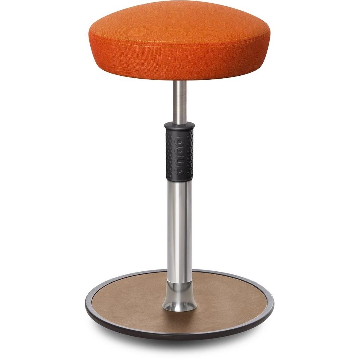 Ongo, Bürostuhl, Sitz- Stehhocker Free Tall Hutsitz kvadrat Remix Orange chrom /Natur