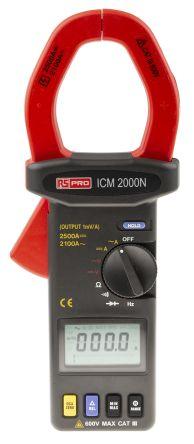 Actual product image RS PRO Clamp Meter, 2500 A dc, 2100 A ac (CAT III)