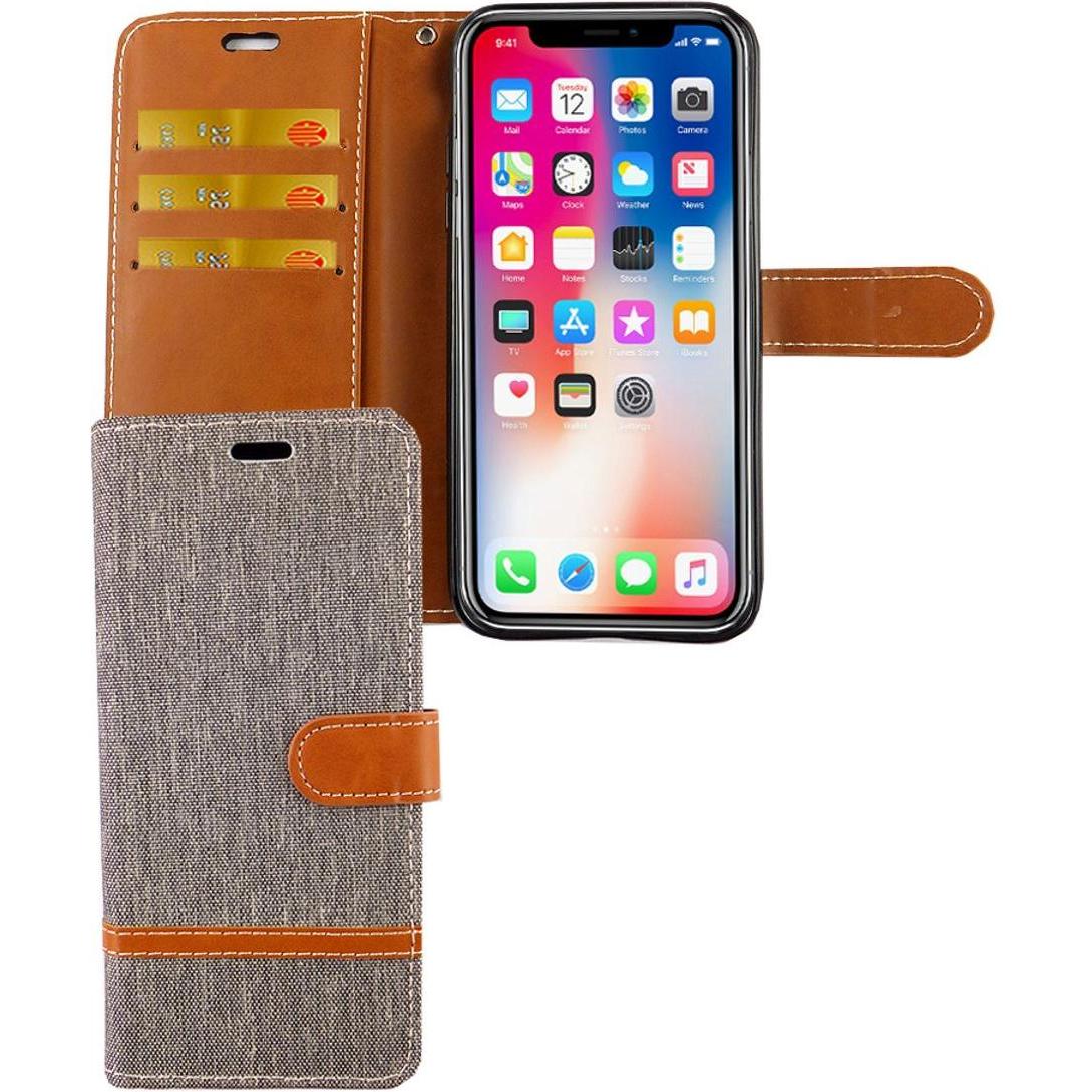 König Design Hülle Handy Schutz für Apple iPhone XS Case Cover Tasche Wallet Etui Handyhülle (Apple iPhone XS), Smartpho...