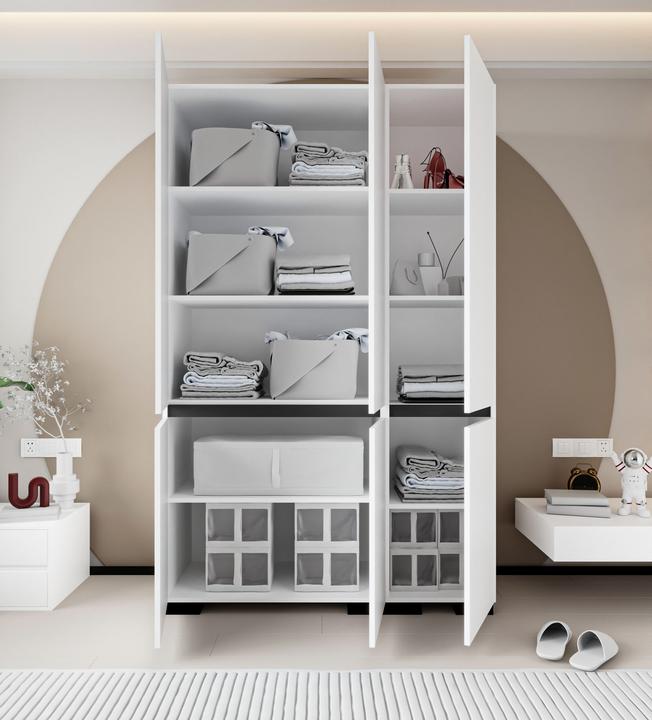 Produktbild Homitis Floransa 135 White Wardrobe (135 x 52 x 210 cm)