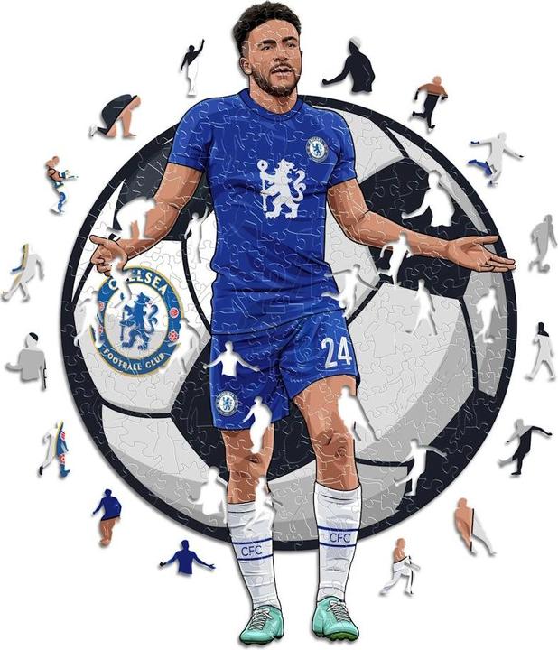 Actual product image Iconic Chelsea FC - Reece James - Wooden Puzzle Size L (500 pieces) (500 pieces)