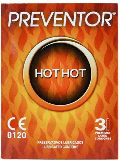 Actual product image Preventor Hot Hot 3 Premium Latex Kondome (3 pcs.)