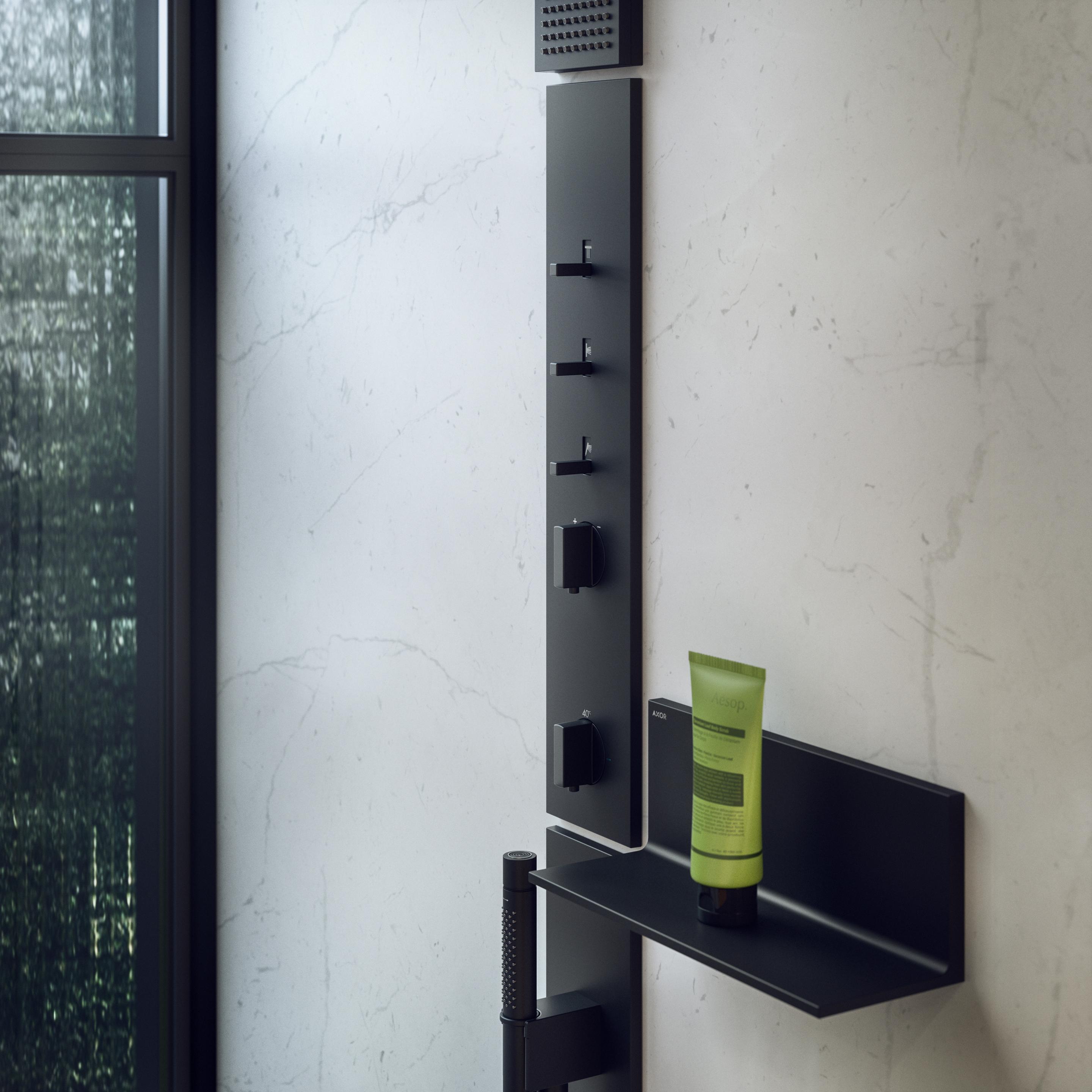 Thumbnail - hansgrohe, Duschsystem, AXOR ShowerComposition Duschpaneel, mit Thermostat, Kopfbrause 110/220, Schulterbrause, in