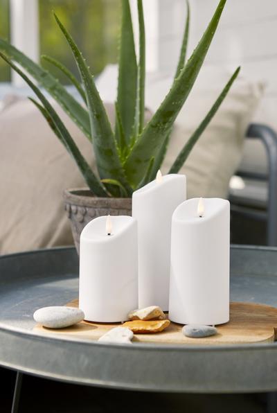 Produktbild Star Trading LED-Kerze Pillar Flamme 7.5 cm x 18 cm, Weiss (1 x)