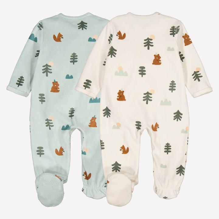 Actual product image La Redoute Collections 2er-Set einteiliger Pyjama aus Velours (80)