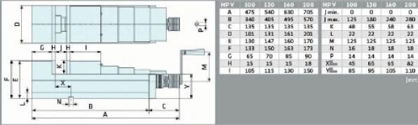 Produktbild Elmag - CNC Hydraulikschraubstock Modell HP 100 VSpannkraft 36 KN (125 mm)