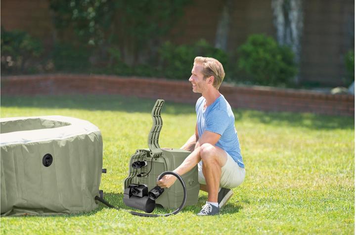 Produktbild Intex 6-Personen Olive Grün Round Bubble Spa Set