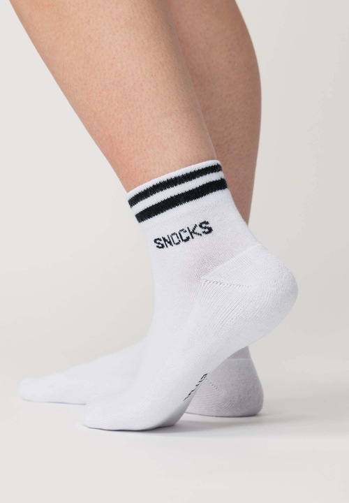 Immagine prodotto Snocks Calzini da ginnastica retrò con strisce (confezione da 4, 47 - 50)