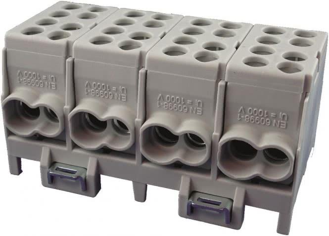 Immagine prodotto Pollmann Elektrotechnik Terminale di derivazione della linea principale grigio a 4 poli 25qmm HLAK-25 4/8gr-S 1