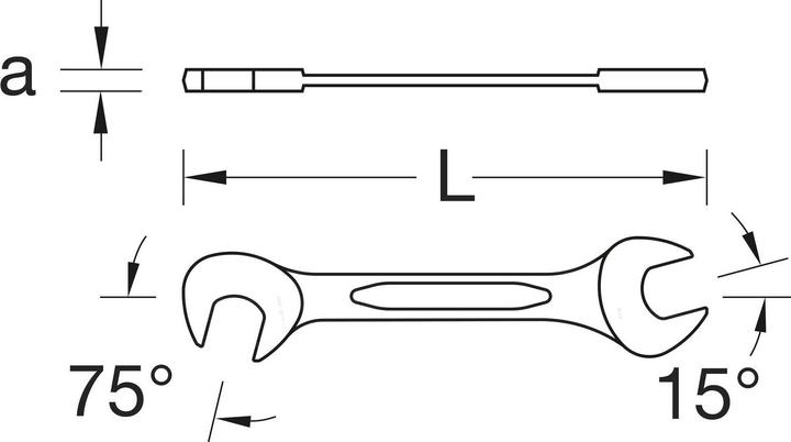 Actual product image Gedore 8 13 Double open-end spanner small 13 mm (13 mm)