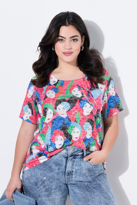 Immagine prodotto Angel of Style T-Shirt, bequeme Passform, Gesichter-Muster (44)