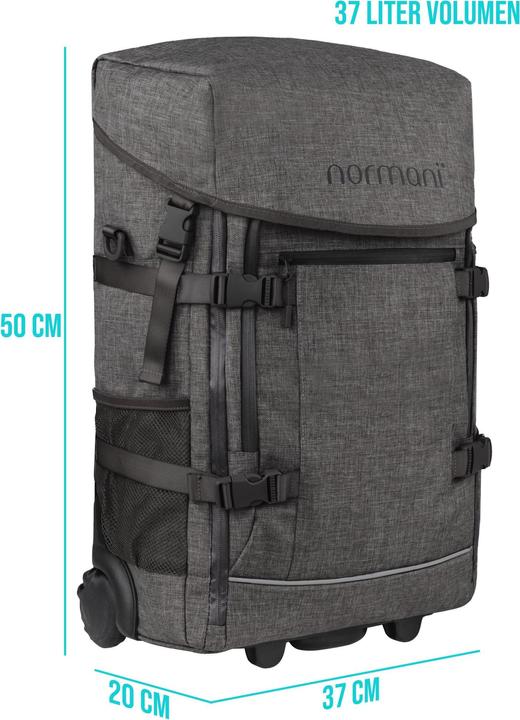 Immagine prodotto Normani Rucksack mit Trolleyfuktion und kleinem Rucksack (45 l)