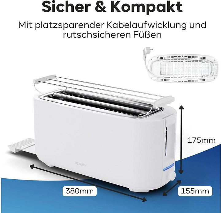 Immagine prodotto Bomann BOM TA6070CB Tostapane 4 vaschette ws