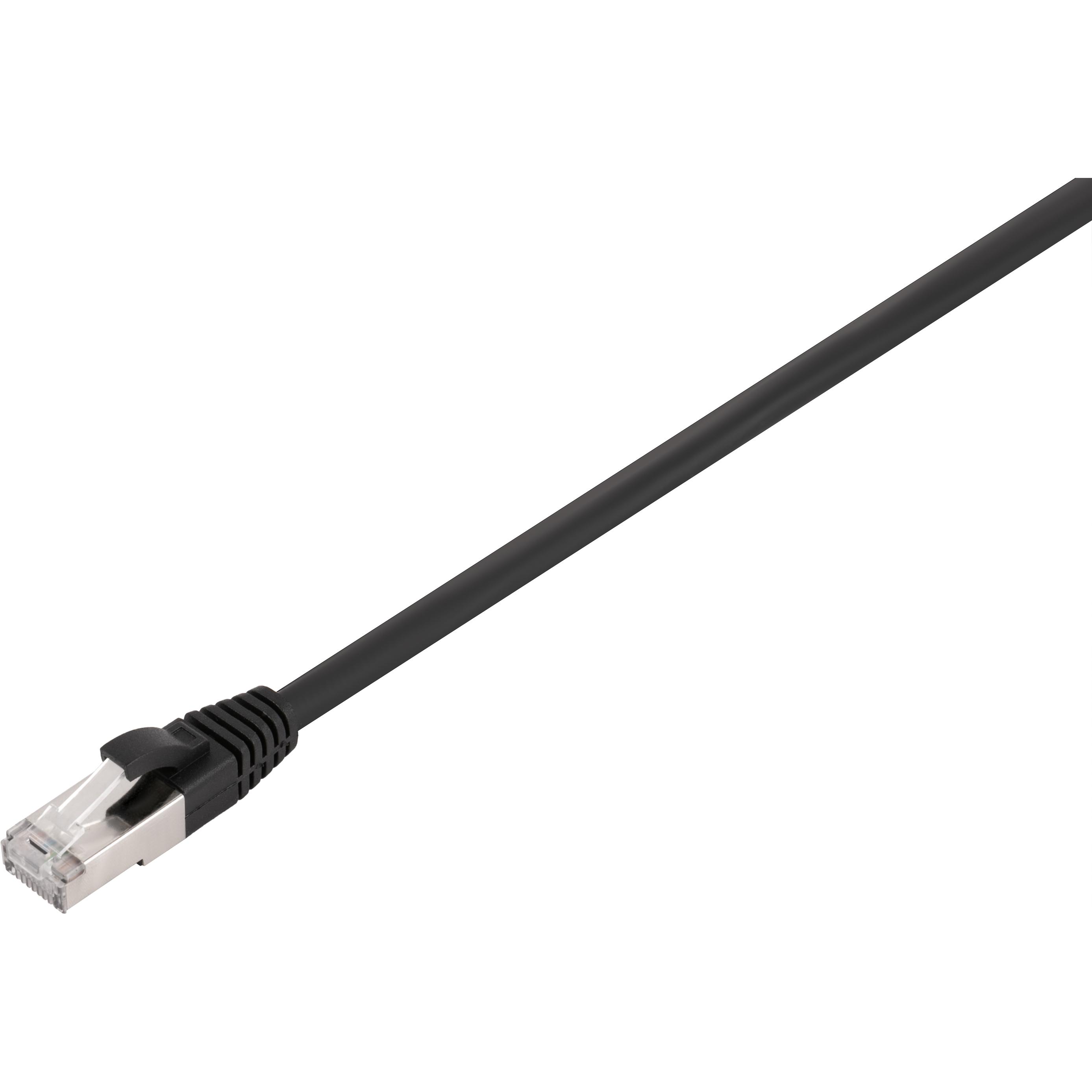 Fuj Tek CAT6A S/FTP Ethernet cable, 0.25 m, black (S/FTP, CAT6, 0.25 m), Netzwerkkabel