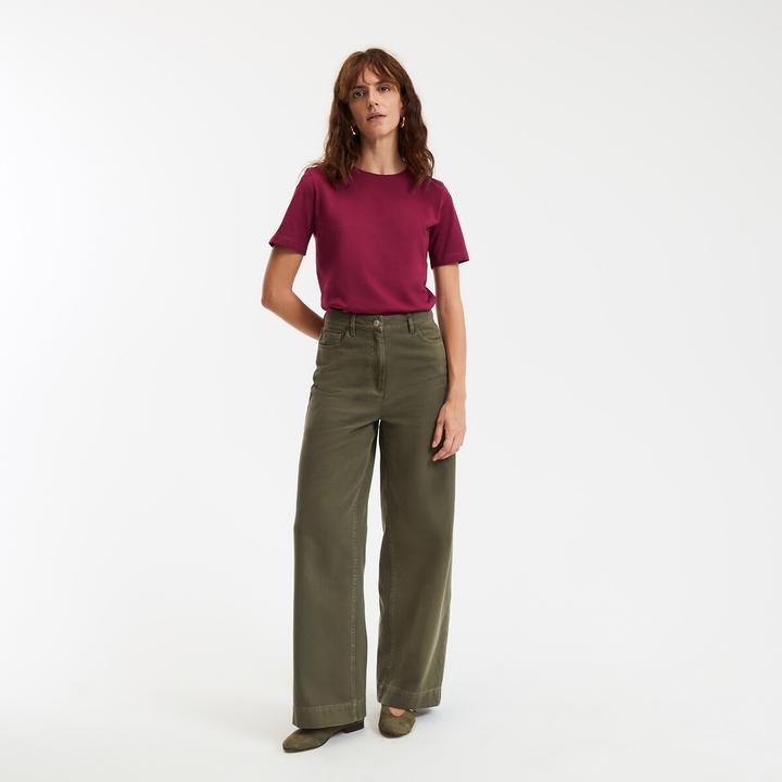 Produktbild La Redoute Collections T-Shirt mit rundem Ausschnitt und kurzen Ärmeln (S)