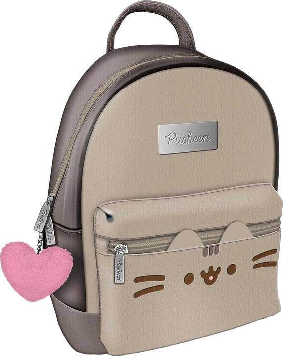 Actual product image Pusheen Fashion Face Leather Backpack