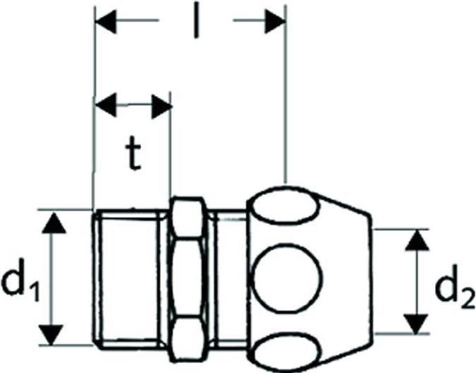Produktbild Schell connector, straight 1/2 " x 3/8 ", d 10mm, external thread