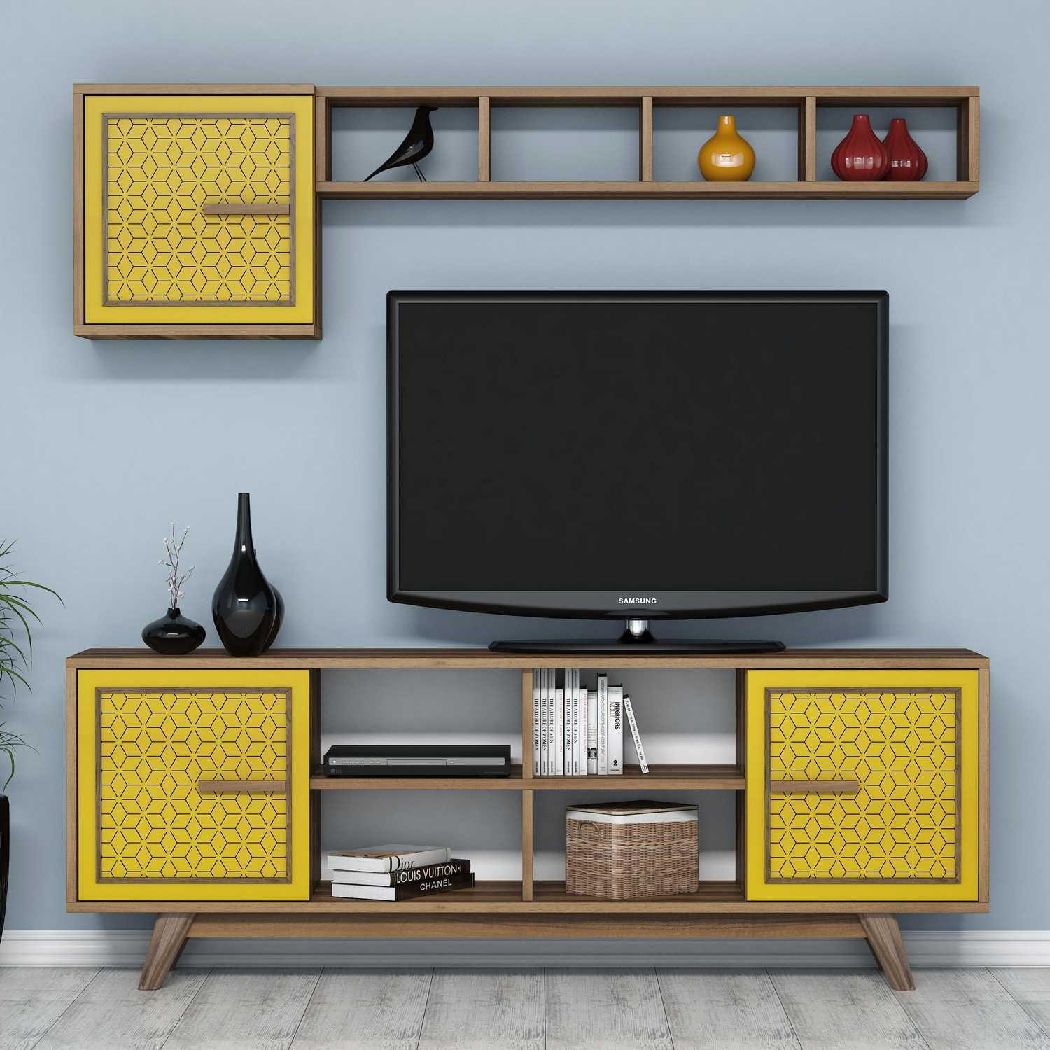Hanah Home, TV Möbel, Soraya (117.6 x 20 x 18.6 cm, 42.4 x 25 x 44.2 cm)