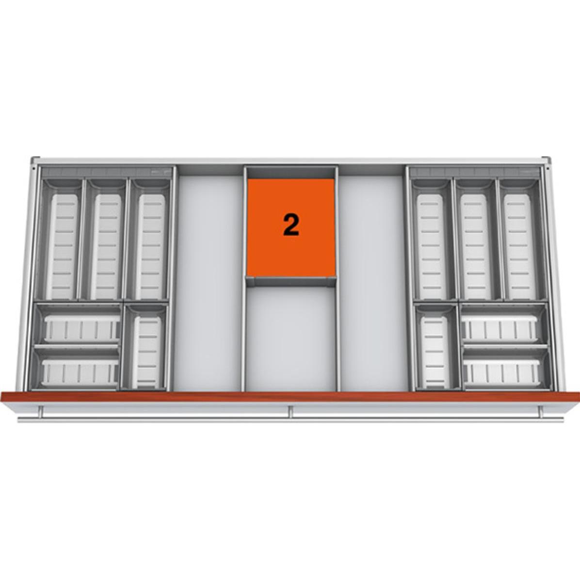 Blum Schalen-Set ORGA-LINE für TANDEMBOX antaro, Besteckkasten, Grau