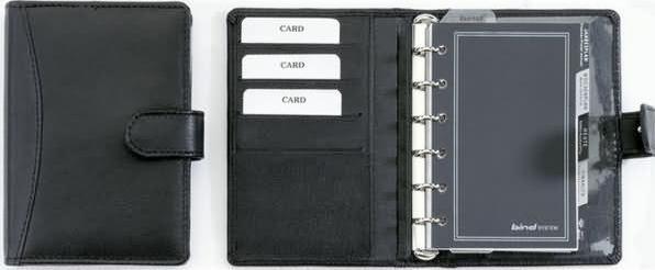 Bind Zeitplaner A7 Leder schwarz (A7, Deutsch, Französisch, Englisch)