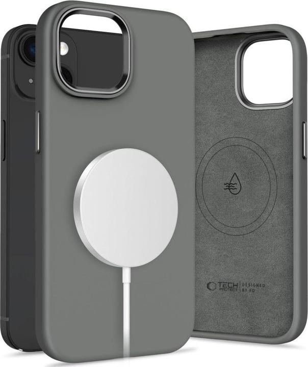 Produktbild Tech-Protect Silicone PUZ MagSafe iPhone 15 Case - Gray (Apple iPhone 15)