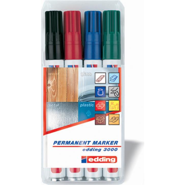 Thumbnail - Edding, Marker, 3000 (Mehrfarbig, 3 mm, 4 x)