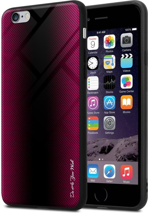 Produktbild Cadorabo TPU Gestreiftes Glas Cover (Apple iPhone 6 Plus)