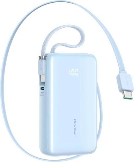 Produktbild Joyroom JR-PR2 35W Mini Power Bank with Retractable Type-C Cable & Carrying USB-L Cable 10000mAh - Blue (10000 mAh, 35 W, 38.50 Wh)