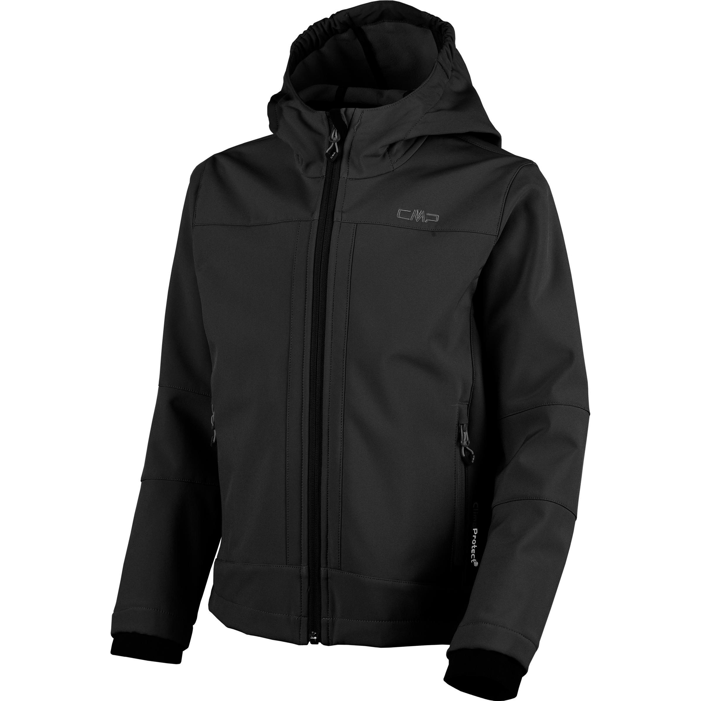 CMP Campagnolo, Unisex, Jacke, Softshell Hoody Jacke (128), Schwarz, 128