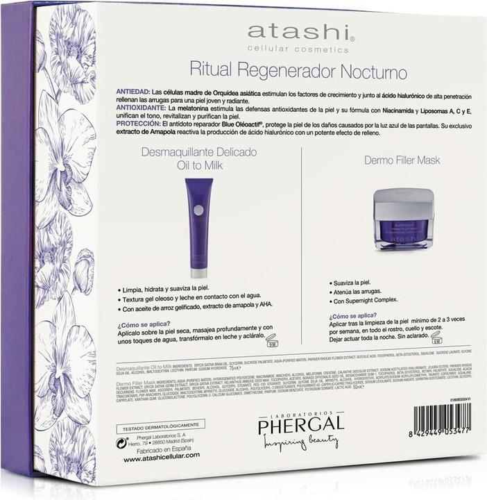 Immagine prodotto Atashi Maschera Dermofiller con Olio-Latte Struccante e Massaggiatore a Rullo per il Viso