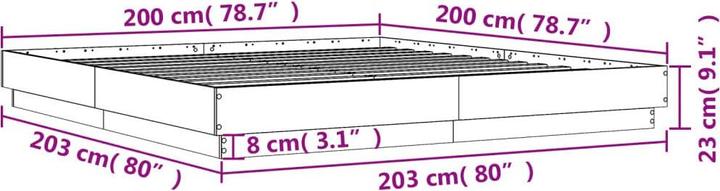 Image du produit vidaXL Cadre de lit (200 x 200 cm)