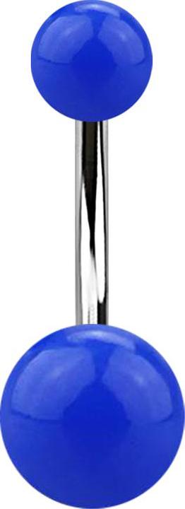 Immagine prodotto Star Piercing Banana argento con due palline blu scuro (senza ottone, Acciaio chirurgico 316L, Materiale sintetico)