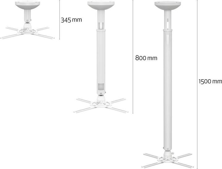 Image du produit Multibrackets M Support de projecteur HD 970-1500mm (Plafond)