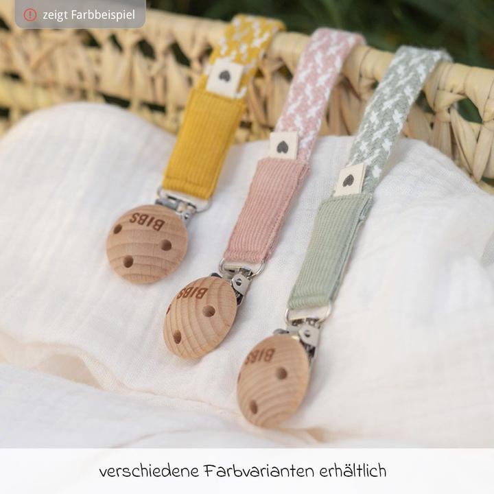 Actual product image Bibs Braided dummy chain, blush/ ivory (1 x, from birth)