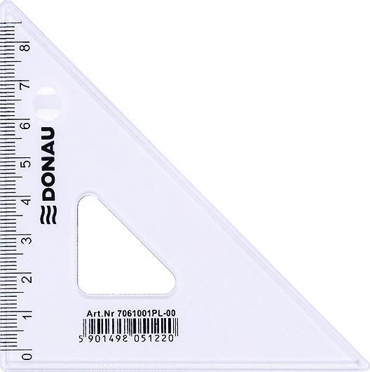 Produktbild Donau Geodreieck, klein, 8, 5cm, 45°, klar (13.50 cm)