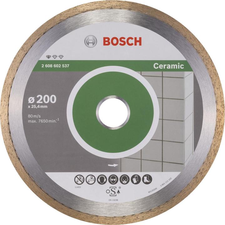 Produktbild Bosch Professional Zubehör Diamanttrennscheibe Standard for Ceramic, 200 x 25,40 x 1,6 x 7 mm