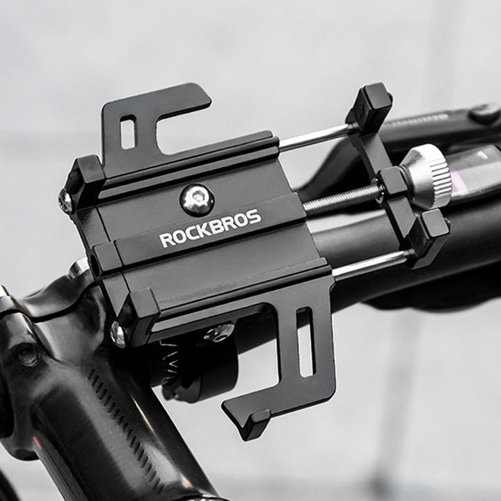 Actual product image Rockbros 699-BK Aluminium Alloy Bicycle Phone Holder - Black