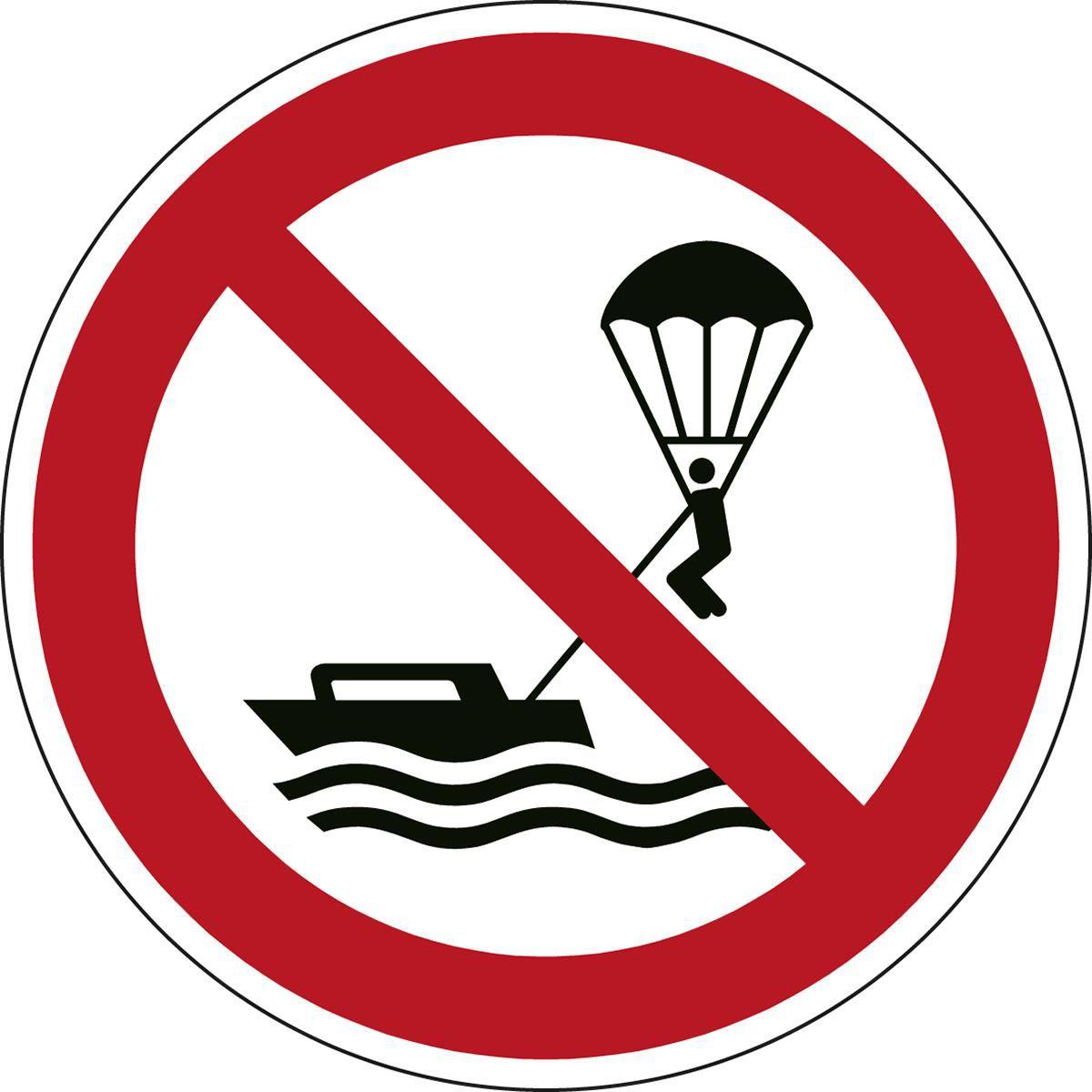 Brady, Sicherheitskennzeichnung, ISO-Sicherheitsschild - Parasailing verboten
